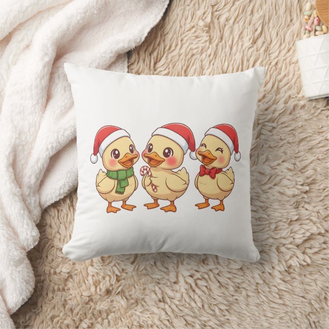 Cute Kawaii Christmas Ducks | Festive Holiday  Kussen (Deken)