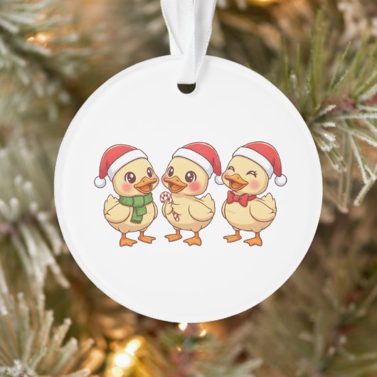 Cute Kawaii Christmas Ducks | Festive Holiday  Ornament (Boom)