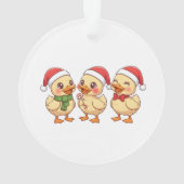 Cute Kawaii Christmas Ducks | Festive Holiday  Ornament (achterkant)