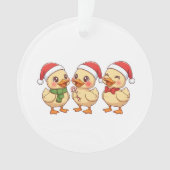 Cute Kawaii Christmas Ducks | Festive Holiday  Ornament (voorkant)