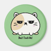 Cute Kawaii Chubby Angry Mochi Cat Magneet (Voorkant)
