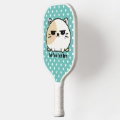 Cute Kawaii Chubby Angry Mochi Cat Pickleball Paddle (Links)