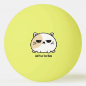 Cute Kawaii Chubby Angry Mochi Cat Pingpongbal (Voorkant)