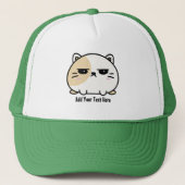 Cute Kawaii Chubby Angry Mochi Cat Trucker Pet (Voorkant)