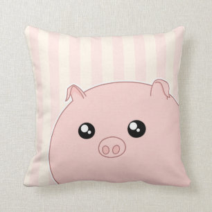 Cute Kawaii chubby roze varken Kussen