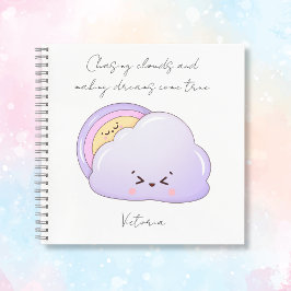 Cute Kawaii Cloud en Rainbow Notitieboek