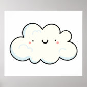 Cute Kawaii Cloud Poster (Voorkant)