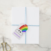 Cute Kawaii Cloud Rainbow Birthday Hartelijk dank Cadeaulabel (Met Touw)