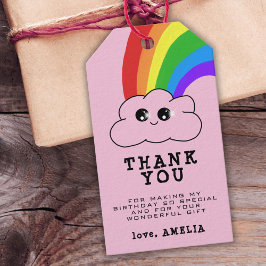 Cute Kawaii Cloud Rainbow Kind Birthday Dank u Cadeaulabel