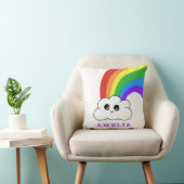 Cute Kawaii Cloud Rainbow Kind Name Kussen (Stoel)