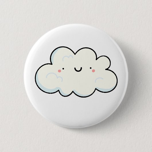 Cute Kawaii Cloud Ronde Button 5,7 Cm (Voorkant)