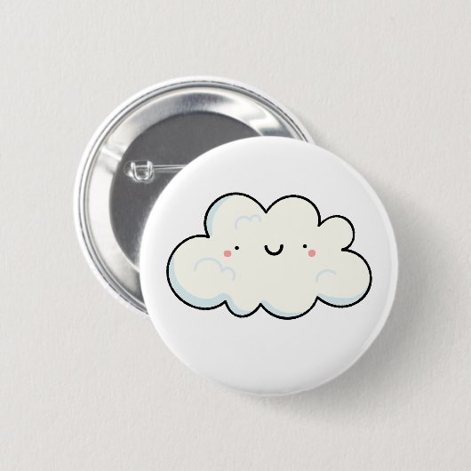 Cute Kawaii Cloud Ronde Button 5,7 Cm (Voorkant /achterkant)