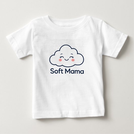 Cute Kawaii Cloud "Soft Mama" Logo Ontwerp (Voorkant)