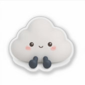 Cute Kawaii Cloud Vinyl Sticker (Voorkant)