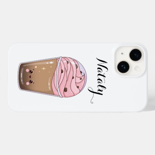 Cute Kawaii Coffee Case-Mate iPhone Case (Achterkant (horizontaal))