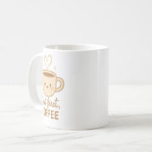 Cute Kawaii Coffee Mug | But First, Coffee | Smile Koffiemok (Voorkant links)