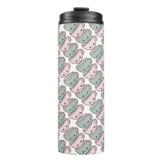 Cute Kawaii Coffee Thermosbeker (Voorkant)