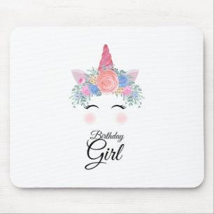 Cute Kawaii Colorful Rainbow Unicorn Birthday Girl Muismat