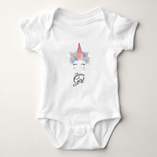 Cute Kawaii Colorful Rainbow Unicorn Birthday Girl Romper