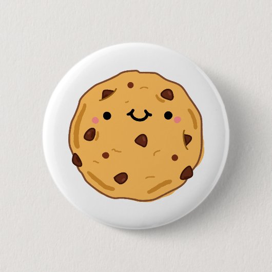 Cute Kawaii Cookie Ronde Button 5,7 Cm (Voorkant)