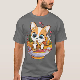 Cute Kawaii Corgi Hondenliefhebber T-shirt Corgi E