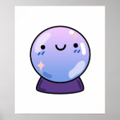 Cute Kawaii Crystal Ball Poster (Voorkant)