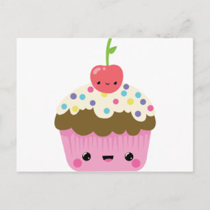 Cute Kawaii Cupcake Briefkaart