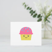 Cute Kawaii Cupcake Briefkaart (Staand voorkant)