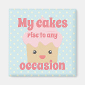Cute Kawaii Cupcake Fun Quote Dotty Magneet (Voorkant)