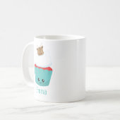 Cute Kawaii Cupcake persoonlijke kerstMok Koffiemok (Voorkant links)