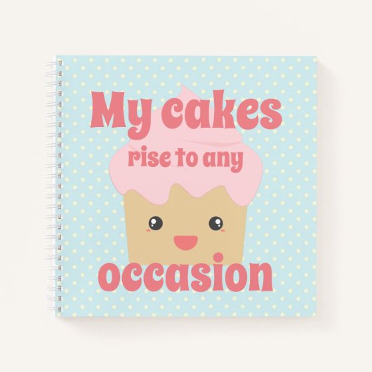 Cute Kawaii Cupcake Quote Dotty Recipe Notitieboek (Voorkant)