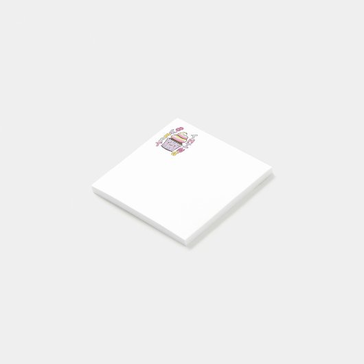  Cute Kawaii Cupcake with Text Post-it® Notes (Schuin)