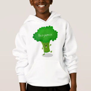 Cute kawaii dansende broccoli cartoon illustratie