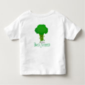 Cute kawaii dansende broccoli cartoon illustratie (Achterkant)