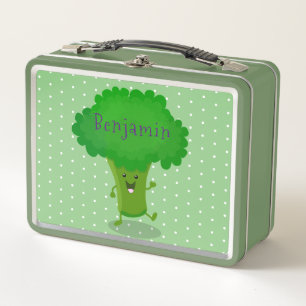 Cute kawaii dansende broccoli cartoon illustratie