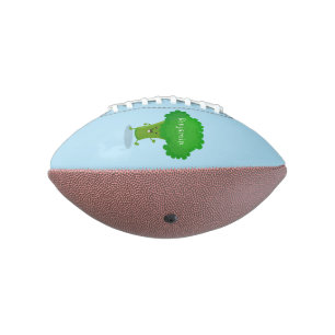 Cute kawaii dansende broccoli cartoon illustratie american football