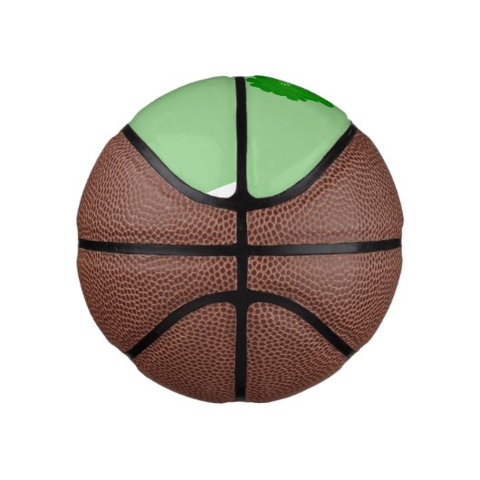 Cute kawaii dansende broccoli cartoon illustratie basketbal (Rechts)