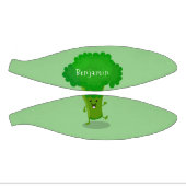 Cute kawaii dansende broccoli cartoon illustratie basketbal (Panelen)