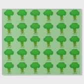 Cute kawaii dansende broccoli cartoon illustratie cadeaupapier (Vlak)