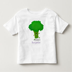 Cute kawaii dansende broccoli cartoon illustratie kinder shirts