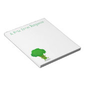 Cute kawaii dansende broccoli cartoon illustratie notitieblok (Schuin)