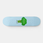 Cute kawaii dansende broccoli cartoon illustratie persoonlijk skateboard (Horizontaal)