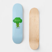 Cute kawaii dansende broccoli cartoon illustratie persoonlijk skateboard (Voorkant)