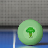 Cute kawaii dansende broccoli cartoon illustratie pingpongbal (Net)