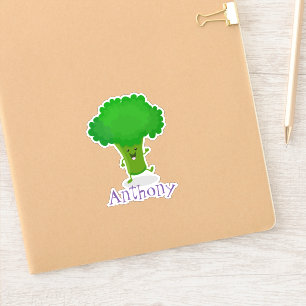 Cute kawaii dansende broccoli cartoon illustratie sticker