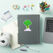 Cute kawaii dansende broccoli cartoon illustratie sticker (iPad Cover)