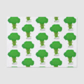 Cute kawaii dansende broccoli cartoon illustratie tissuepapier (Voorkant)