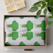 Cute kawaii dansende broccoli cartoon illustratie tissuepapier (Geschenk)