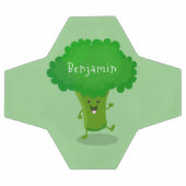 Cute kawaii dansende broccoli cartoon illustratie voetbal (Enkel)