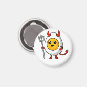 Cute Kawaii Deviled Egg Magneet (Voorkant / Achterkant)